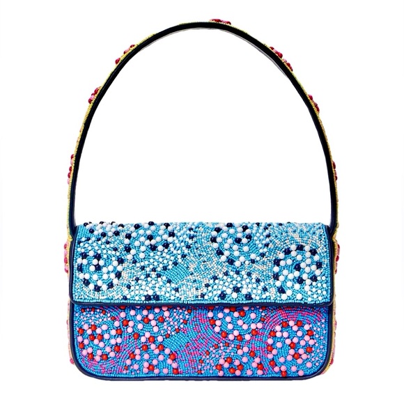 🌺🎉HP🎉🌺 NWOT Staud Tommy Beaded Shoulder Bag Multi Whirlpool 🌟RARE FIND🌟 - Picture 12 of 15